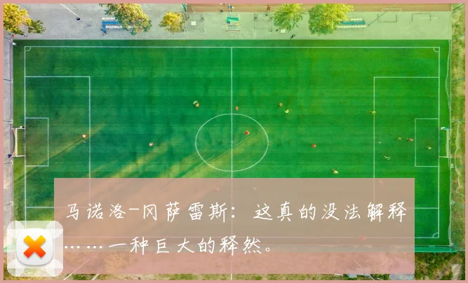 马诺洛-冈萨雷斯：这真的没法解释……一种巨大的释然。